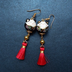 Maneki Neko - fülbevaló - Meska.hu Maneki Neko - fülbevaló - Meska.hu