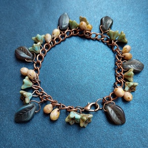 Őszi Koszorú - antik réz karkötő - ékszer - karkötő - charm karkötő - Meska.hu
