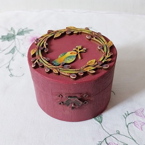 Fagyöngy és madárka - díszdoboz - ékszer - ékszertartó - ékszerdoboz - Meska.hu