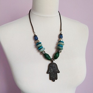 Védelmező - ásványköves nyaklánc - ékszer - nyaklánc - gyöngyös nyaklánc - Meska.hu