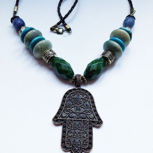 Védelmező - ásványköves nyaklánc - ékszer - nyaklánc - gyöngyös nyaklánc - Meska.hu