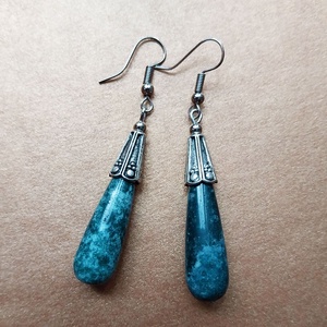 Naga - ásványgyöngyös fülbevaló, Ékszer, Fülbevaló, Lógó fülbevaló, Ékszerkészítés, MESKA