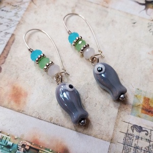 Ezüst Keszeg - fülbevaló - ékszer - fülbevaló - lógó fülbevaló - Meska.hu