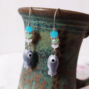 Ezüst Keszeg - fülbevaló - ékszer - fülbevaló - lógó fülbevaló - Meska.hu