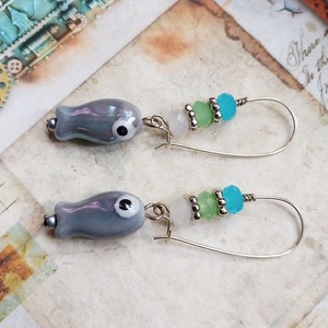 Ezüst Keszeg - fülbevaló - ékszer - fülbevaló - lógó fülbevaló - Meska.hu