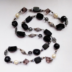 Fény és Árnyék - hosszú nyaklánc, Ékszer, Nyaklánc, Hosszú nyaklánc, Ékszerkészítés, MESKA