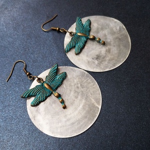 Isola Bella - patinázott fülbevaló - ékszer - fülbevaló - lógó csepp fülbevaló - Meska.hu