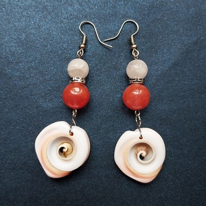 Belize - ásványgyöngyös fülbevaló, Ékszer, Fülbevaló, Lógó fülbevaló, Ékszerkészítés, MESKA