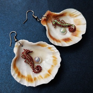 Jamaika - ásványgyöngyös fülbevaló - ékszer - fülbevaló - lógó fülbevaló - Meska.hu