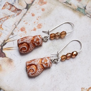 Garfield - fülbevaló - ékszer - fülbevaló - lógó fülbevaló - Meska.hu