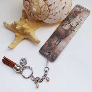 Szarvasos könyvjelző, Könyv & Zene, Könyvjelző, Festett tárgyak, MESKA