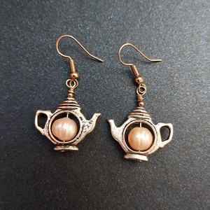 Teáskanna - fülbevaló  - Meska.hu