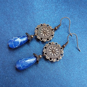 Mítosz - ásványgyöngyös fülbevaló - ékszer - fülbevaló - lógó fülbevaló - Meska.hu