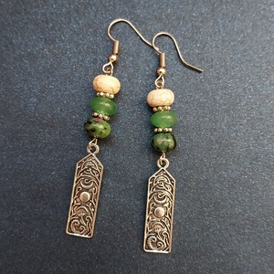 Pax Deorum - ásványgyöngyös fülbevaló, Ékszer, Fülbevaló, Lógó fülbevaló, Ékszerkészítés, MESKA