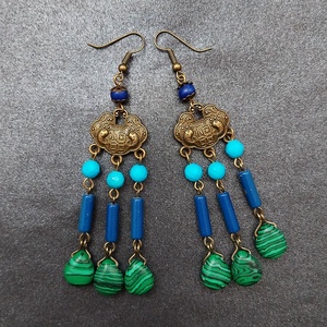 Keleti Tenger - fülbevaló, Ékszer, Fülbevaló, Csillár fülbevaló, Ékszerkészítés, MESKA