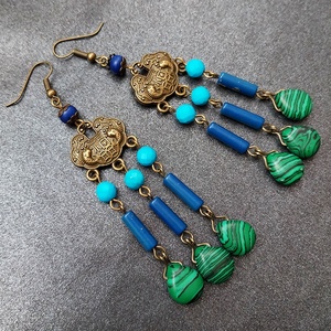 Keleti Tenger - fülbevaló - ékszer - fülbevaló - csillár fülbevaló - Meska.hu