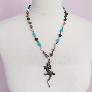 Agáma - féldrágaköves nyaklánc - ékszer - nyaklánc - medálos nyaklánc - Meska.hu