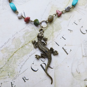 Agáma - féldrágaköves nyaklánc - ékszer - nyaklánc - medálos nyaklánc - Meska.hu