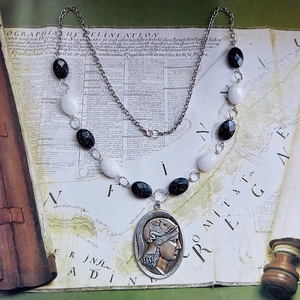 Római Emlék - féldrágaköves nyaklánc - ékszer - nyaklánc - medálos nyaklánc - Meska.hu