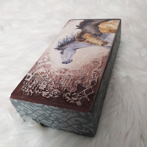 Vágtázó Lovak - díszdoboz - ékszer - ékszertartó - ékszerdoboz - Meska.hu