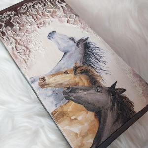 Vágtázó Lovak - díszdoboz - ékszer - ékszertartó - ékszerdoboz - Meska.hu