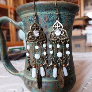 Casablanca - fülbevaló - ékszer - fülbevaló - lógó fülbevaló - Meska.hu