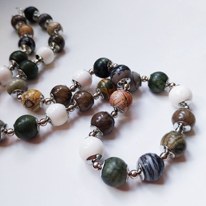 Yampari - féldrágakő gyöngysor - ékszer - nyaklánc - gyöngyös nyaklánc - Meska.hu