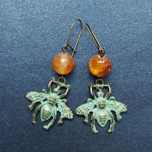 Méhkirálynő - fülbevaló - Meska.hu