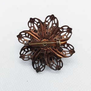 Díszes vintage réz bross - ékszer - kitűző és bross - Meska.hu