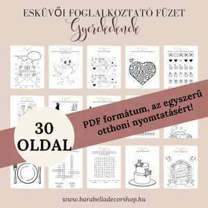 Esküvői füzet gyerekeknek - Meska.hu