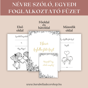 Esküvői füzet gyerekeknek - esküvő - emlék & ajándék - köszönőajándék - Meska.hu