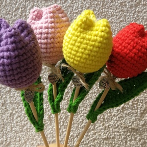 Horgolt tulipán anyák napjára -  - Meska.hu