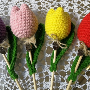 Horgolt tulipán anyák napjára - Meska.hu