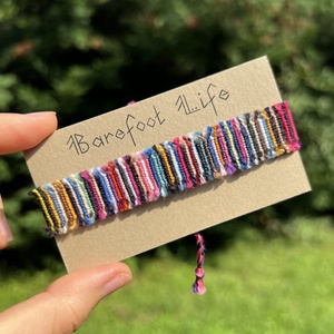 Boho zero waste csomózott karkötő - Meska.hu