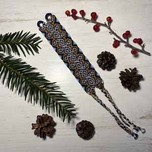 Kék spirál csomózott karkötő, Ékszer, Karkötő, Fonott karkötő, Csomózás, MESKA