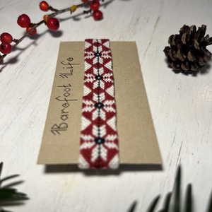 Szerencsecsillag csomózott karkötő - ékszer - karkötő - fonott karkötő - Meska.hu