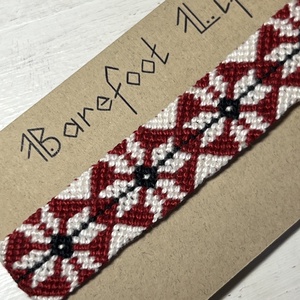 Szerencsecsillag csomózott karkötő - ékszer - karkötő - fonott karkötő - Meska.hu