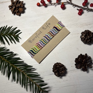 Boho zero waste csomózott karkötő, Ékszer, Karkötő, Fonott karkötő, Csomózás, MESKA