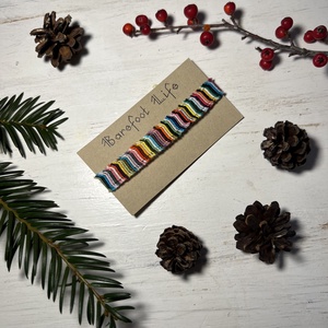 Boho zero waste csomózott karkötő, Ékszer, Karkötő, Fonott karkötő, Csomózás, MESKA