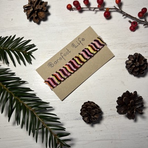 Boho zero waste csomózott karkötő, Ékszer, Karkötő, Fonott karkötő, Csomózás, MESKA