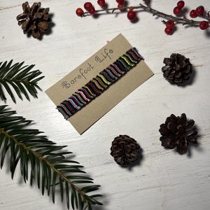 Boho zero waste csomózott karkötő, Ékszer, Karkötő, Fonott karkötő, Csomózás, MESKA