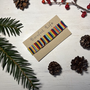 Boho zero waste csomózott karkötő, Ékszer, Karkötő, Fonott karkötő, Csomózás, MESKA