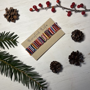 Boho zero waste csomózott karkötő - Meska.hu