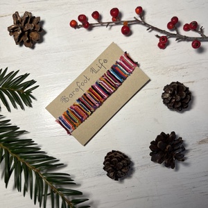 Boho zero waste csomózott karkötő - Meska.hu