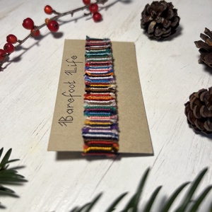 Boho zero waste csomózott karkötő - ékszer - karkötő - fonott karkötő - Meska.hu Boho zero waste csomózott karkötő - ékszer - karkötő - fonott karkötő - Meska.hu