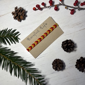 Meleg nyári nap csomózott karkötő, Ékszer, Karkötő, Fonott karkötő, Csomózás, MESKA