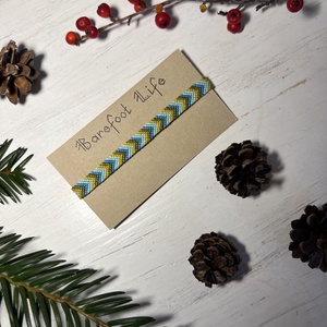 Kristálytiszta patak csomózott karkötő, Ékszer, Karkötő, Fonott karkötő, Csomózás, MESKA