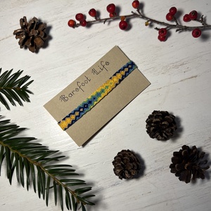 Napsütötte égbolt csomózott karkötő, Ékszer, Karkötő, Fonott karkötő, Csomózás, MESKA