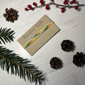 Jeges citrom csomózott karkötő, Ékszer, Karkötő, Fonott karkötő, Csomózás, MESKA