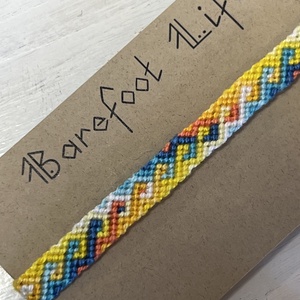 Jeges citrom csomózott karkötő - ékszer - karkötő - fonott karkötő - Meska.hu